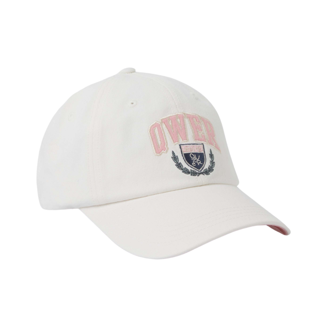 후아유 x QWER 워시드 볼캡 아이보리(WHO.A.U x QWER Washed Ball Cap Ivory)