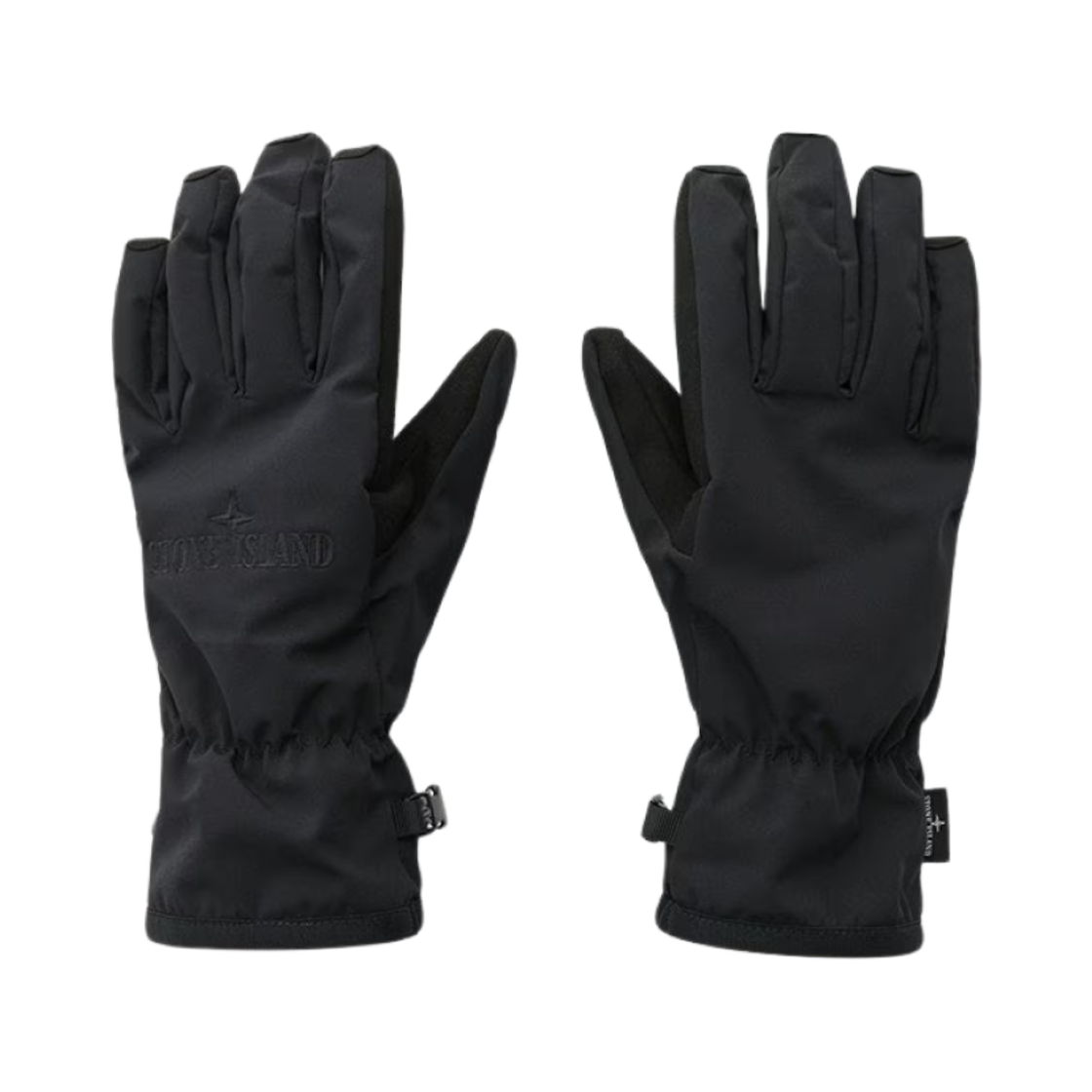 811592429-V0029 Stone Island 92429 Fabric Logo Gloves Black - 24FW