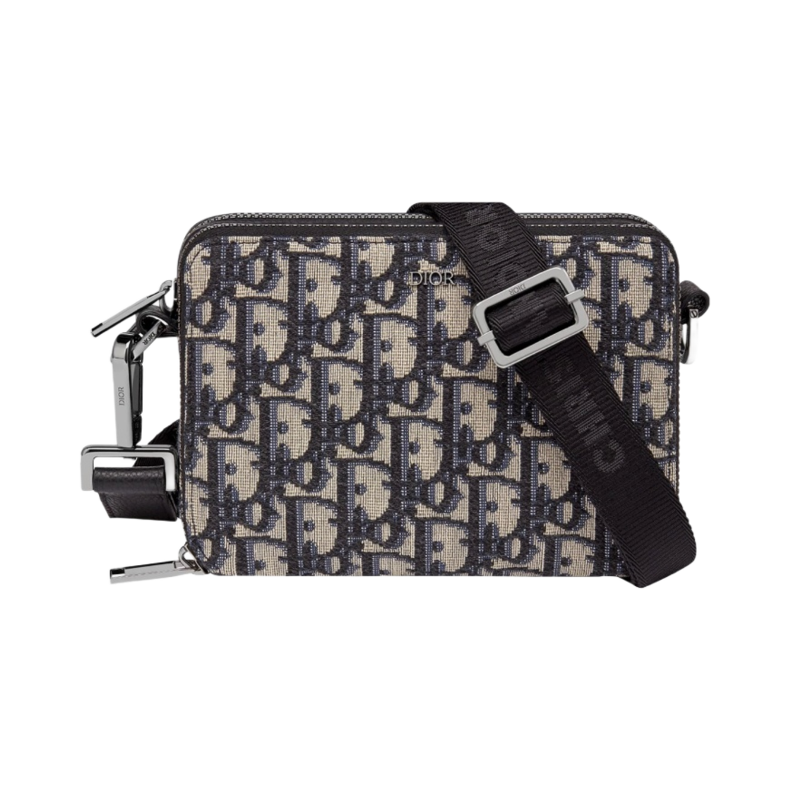 디올 숄더 스트랩 파우치 베이지 & 블랙 디올 오블리크 자카드(Dior Shoulder Strap Pouch Beige & Black Dior Oblique Jacquard)