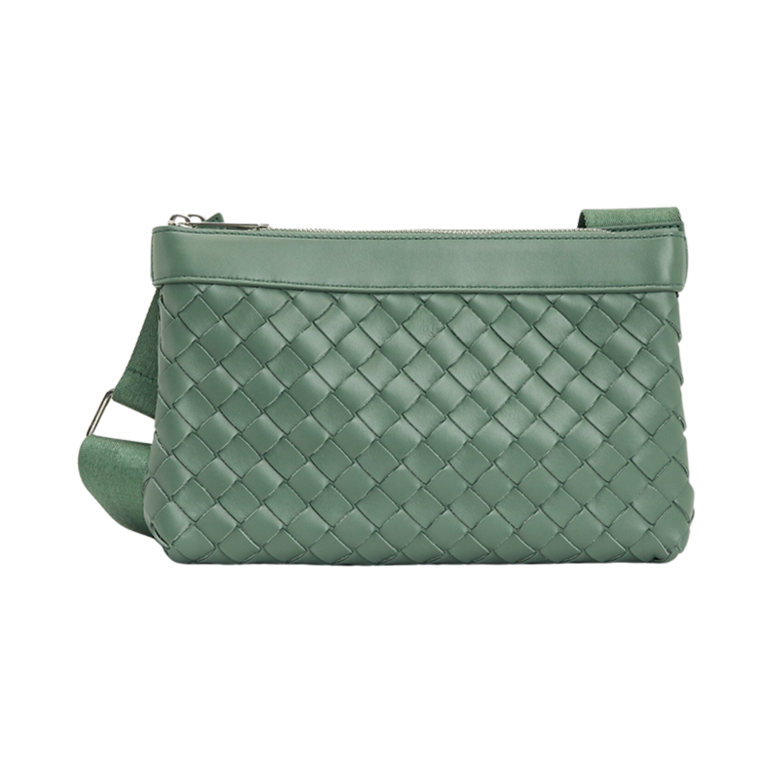651938V2E423269 Bottega Veneta Intrecciato Duo Bag Green