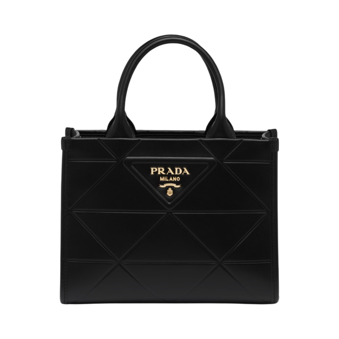 프라다 스몰 프라다 심볼 스티칭 레더백 블랙(Prada Small Prada Symbole Leather Bag with Stitching Black) - 1