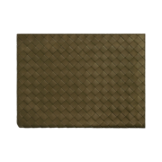 Bottega Veneta Intrecciato Half Zip Pouch Mud