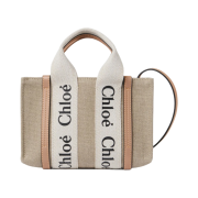 Chloe Woody Small Tote Bag White Beige
