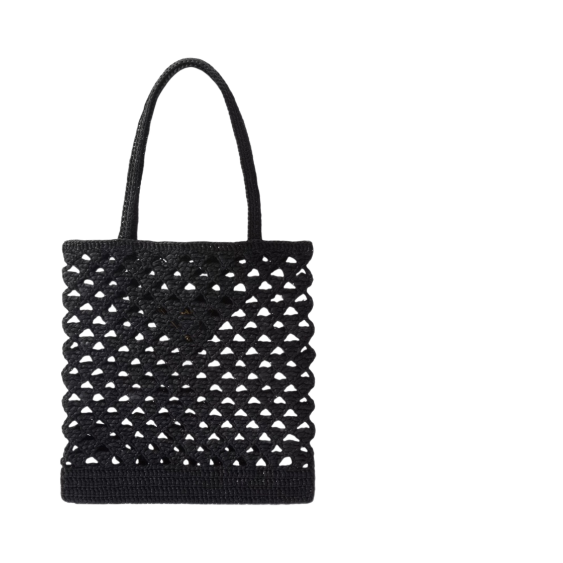 프라다 우븐 크로쉐 토트백 블랙(Prada Woven Crochet Tote Bag Black) - 2