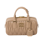 Miu Miu Arcadie Matelasse Nappa Leather Bag Sand Beige