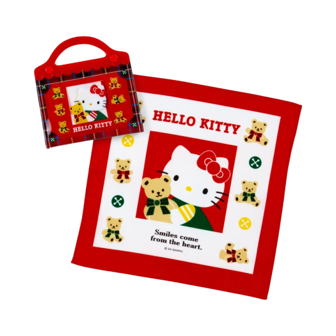 산리오 헬로 키티 케이스 & 행커치프 세트(Sanrio Hello Kitty Case & Handkerchief Set) - 1