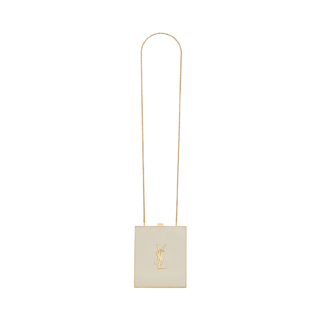 생로랑 턱시도 박스 백 쉐그린 엠보스 레더 앤 메탈 블랑 빈티지 앤 라이트 브론즈(Saint Laurent Tuxedo Box Bag in Shagreen Embossed Leather And Metal Blanc Vintage and Light Bronze) - 1