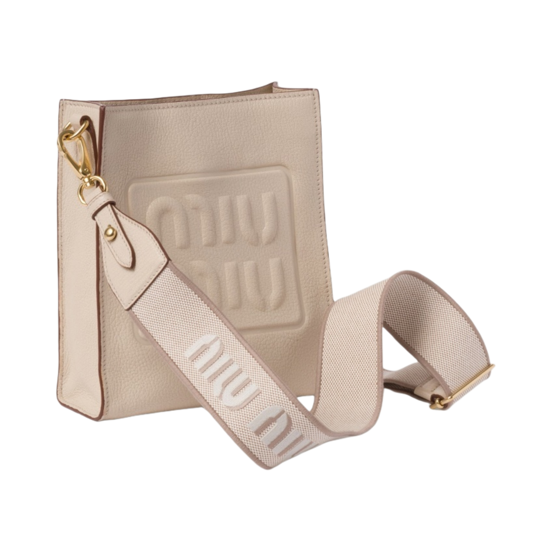 (W) 미우 미우 마드라스 레더 숄더백 로우 화이트(Miu Miu Madras Leather Shoulder Bag Raw White) - 2