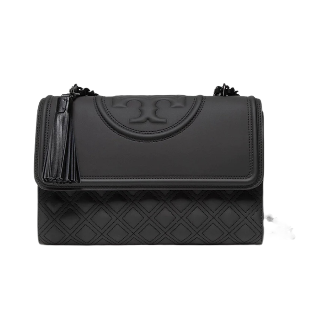 82559-001 Tory Burch Fleming Matte Convertible Shoulder Bag Black
