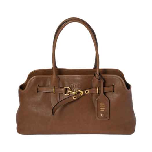 5BG310-2BBL-F0316 Miu Miu Aventure Nappa Leather Bag Oak