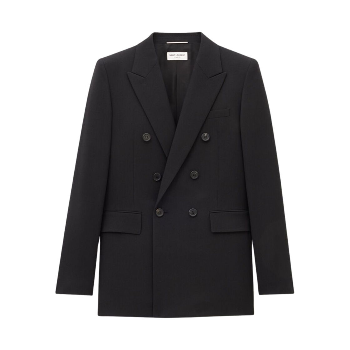 생로랑 자켓 울 개버딘 블랙(Saint Laurent Jacket In Wool Gabardine Black) - 1