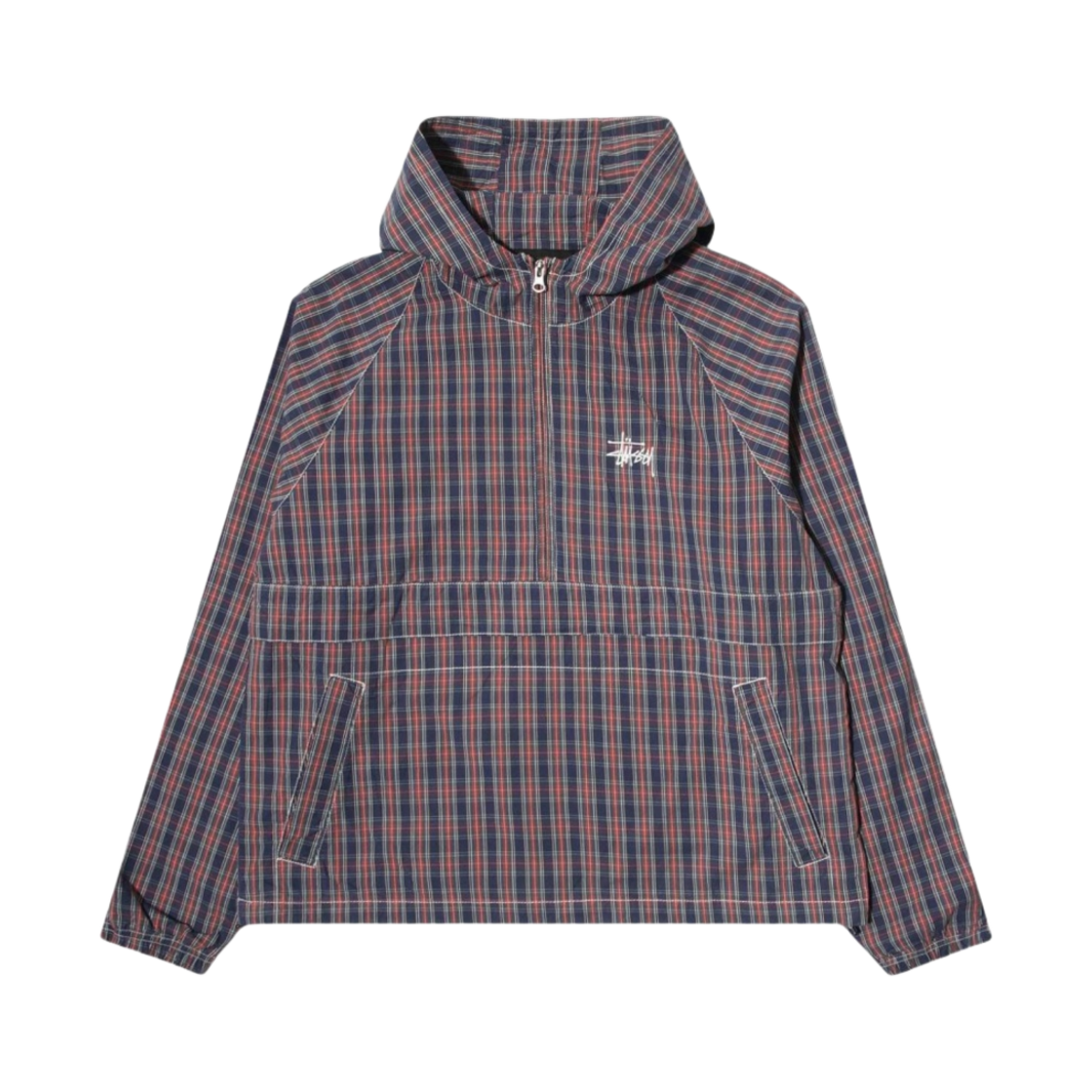 스투시 브러쉬드 코튼 아노락 플레이드