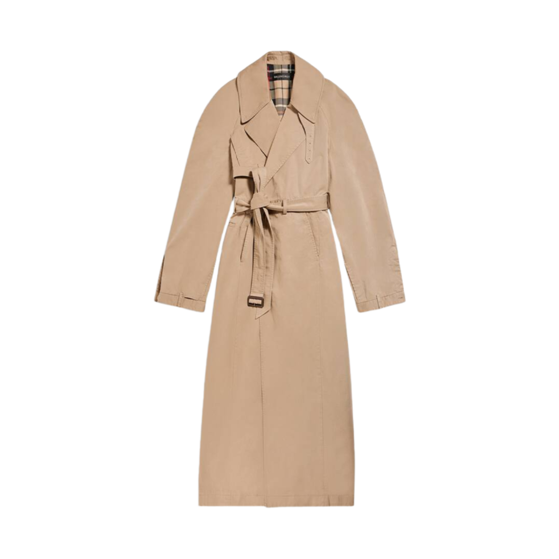 (W) 발렌시아가 맥시 디컨스트럭티드 트렌치 코트 다크 베이지((W) Balenciaga Maxi Deconstructed Trench Coat Dark Beige)
