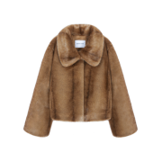 Haveless Mila Faux Fur Jacket Camel