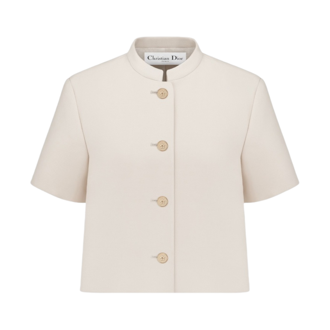(W) 디올 숏슬리브 자켓 울 실크 화이트