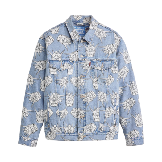 Levi's x Gundam Seed Relaxed Trucker Jacket Starfighter Trucker