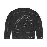 Corteiz C-Star Stitch Down Denim Jacket Black