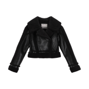 (W) Matin Kim Soft Crop Mustang Jumper Black