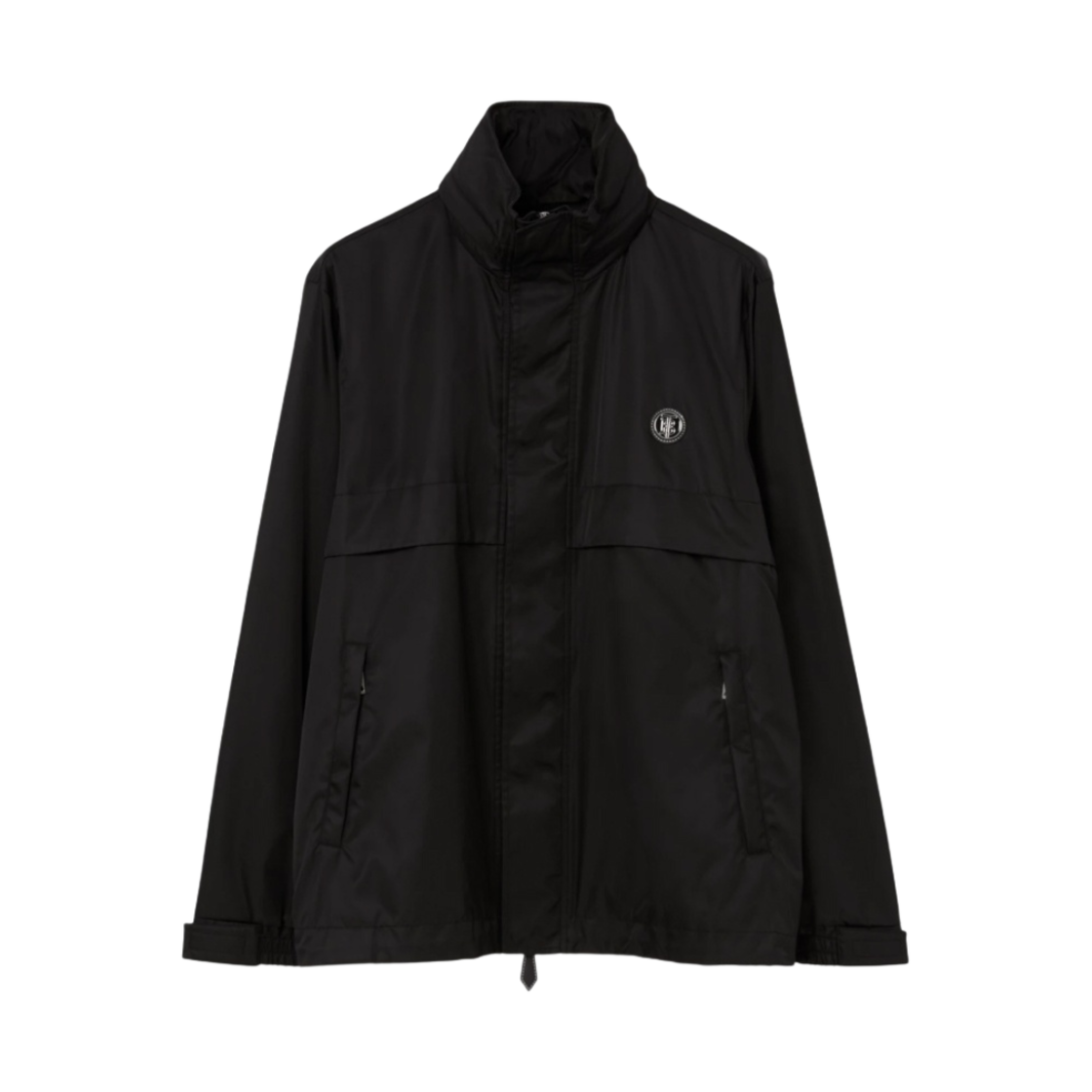 8043155 Burberry Packaway Hood Monogram Motif Nylon Jacket Black