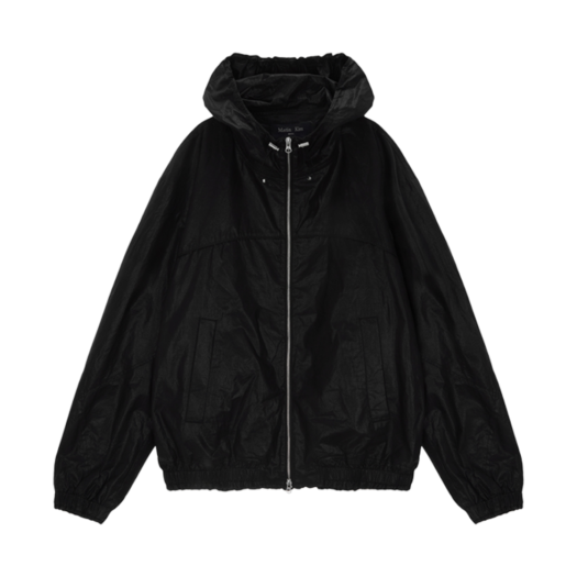 ジャケット・アウター matin kim logo coating jumper black MUSINSA | MATIN KIM MATIN KIM LOGO COATING JUMPER IN BLACK