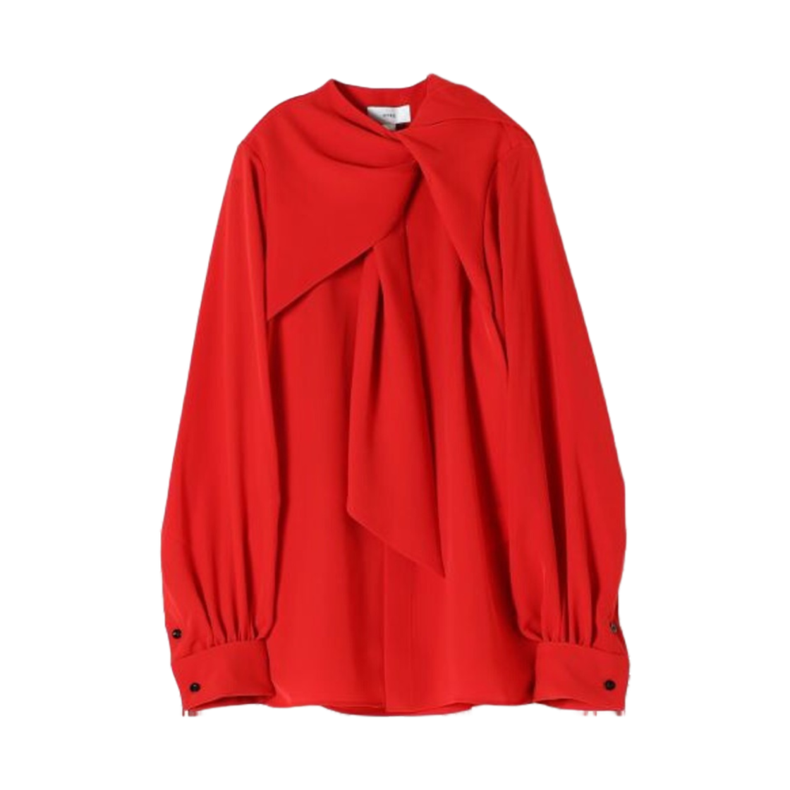 (W) 하이크 푸시 보우 블라우스 레드((W) Hyke Pussy Bow Blouse Red)