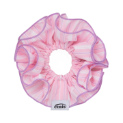 Emis Pin Stripe Double Layer Scrunchie Pink