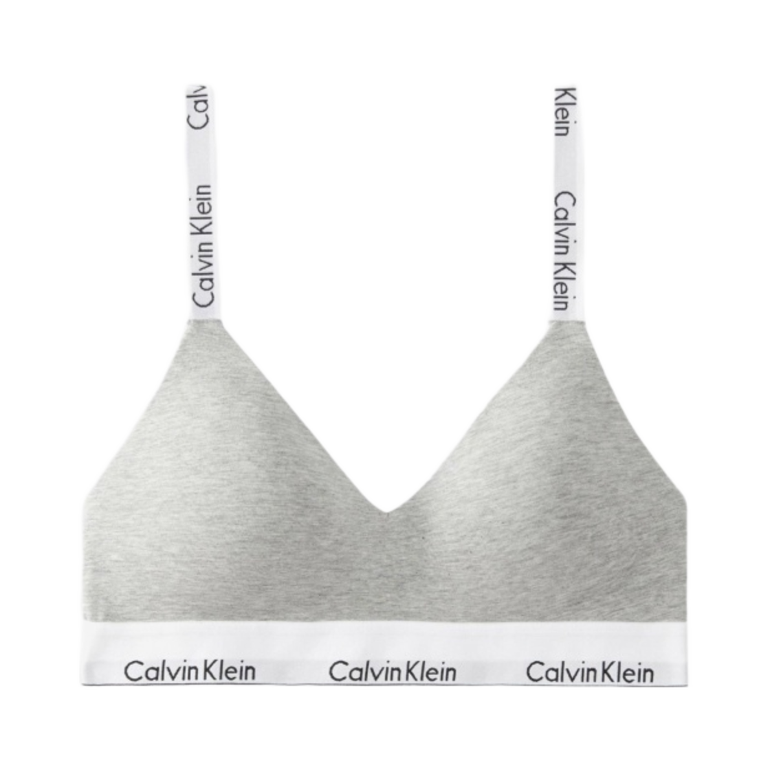 (W) 캘빈 클라인 모던 코튼 라이틀리 라인드 브라렛 그레이 헤더((W) Calvin Klein Modern Cotton Lightly Lined Bralette Grey Heather)