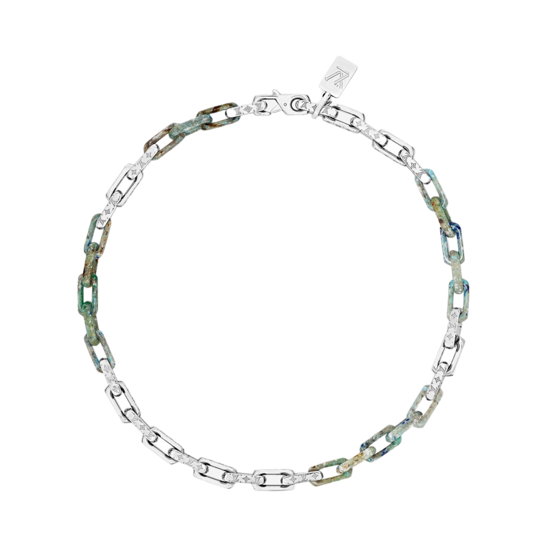 루이비통 모노그램 체인 네클리스 그린