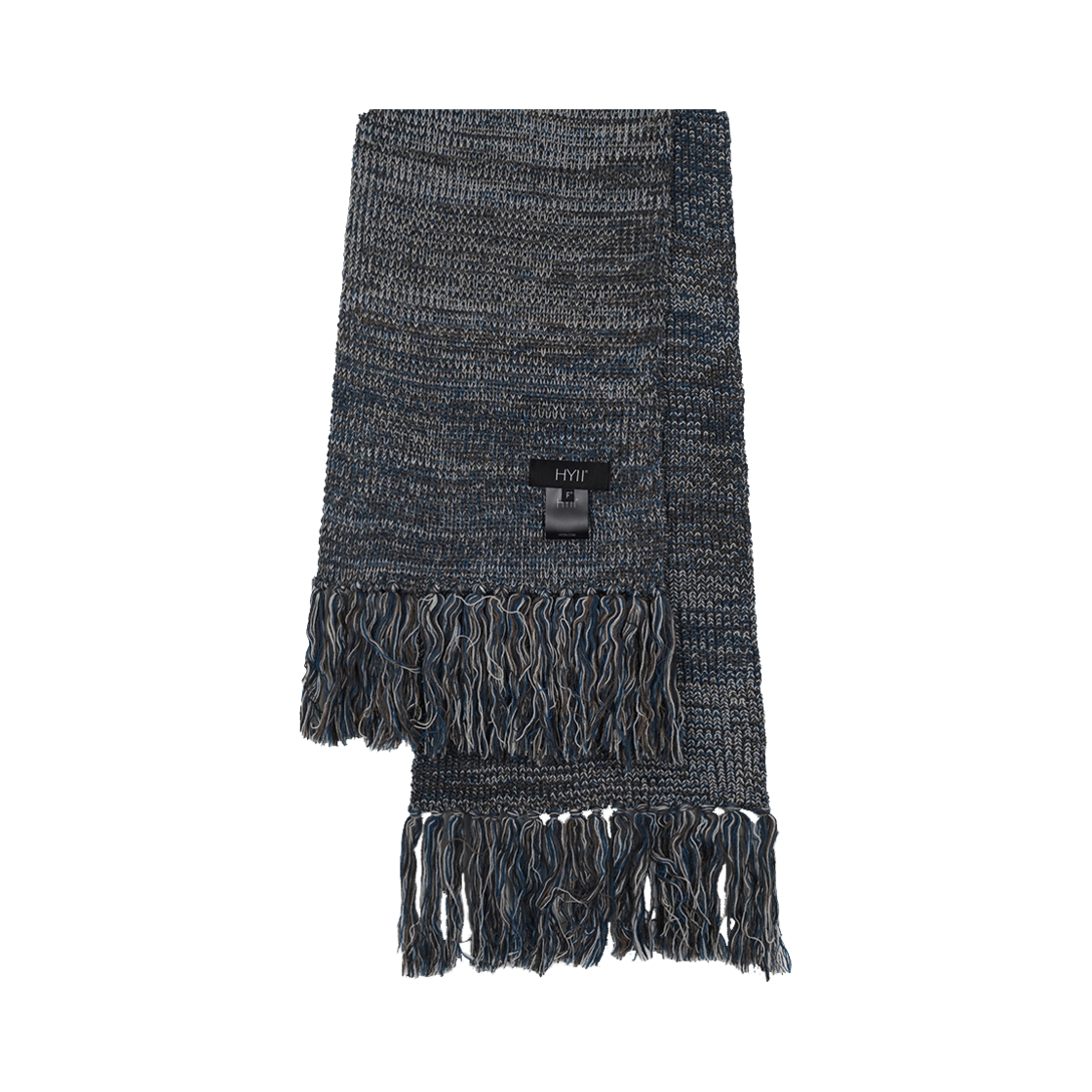 하이투 멀티 칼라 니트 롱 머플러 블루(HYII Multi Color Knit Long Muffler Blue)