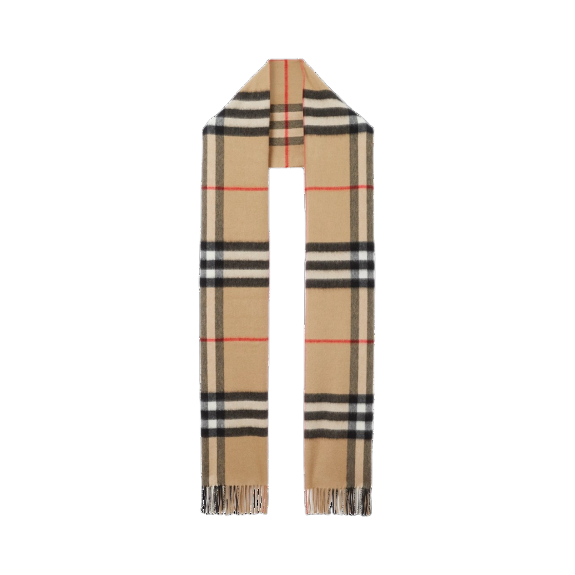 버버리 이그재저레이트 체크 캐시미어 머플러 아카이브 베이지(Burberry Exaggerated Check Cashmere Muffler Archive Beige) - 1