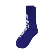 Stussy Big Helvetica Crew Socks Purple White