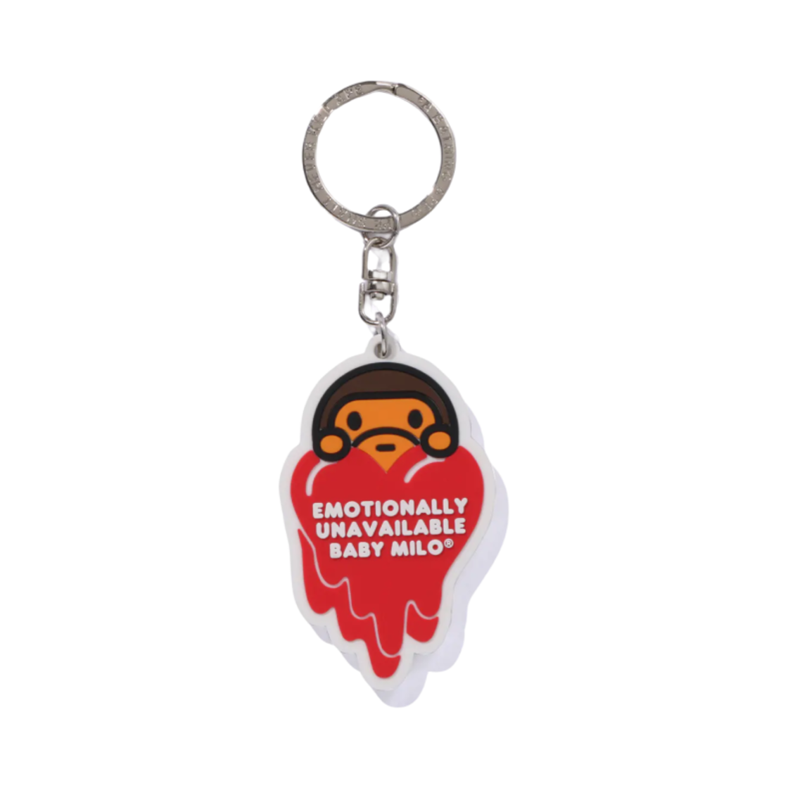 - BAPE x Emotionally Unavailable Baby Milo Rubber Keychain Red