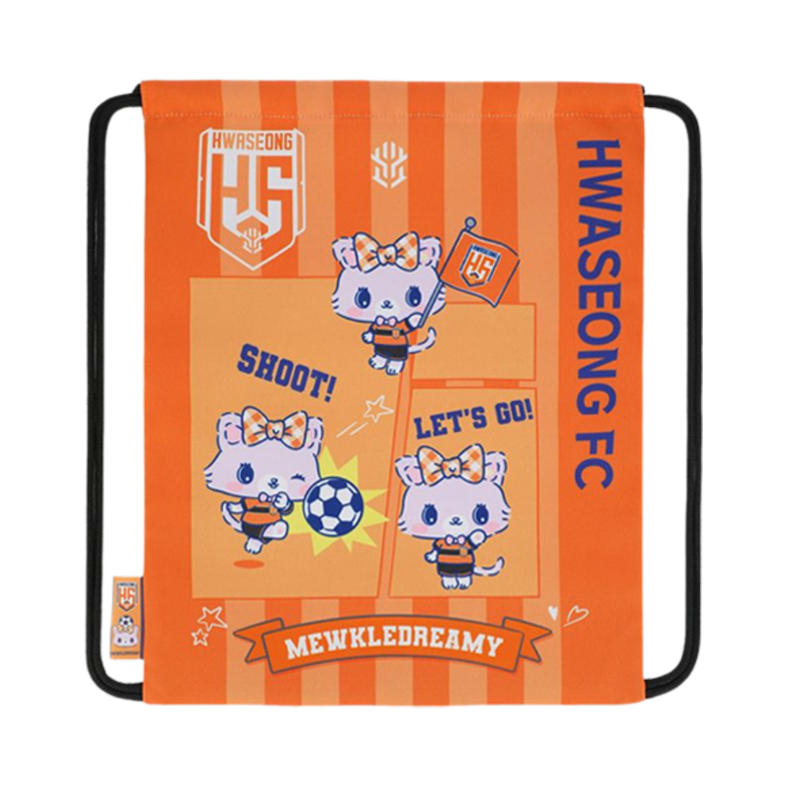K 리그 x 산리오 캐릭터즈 2025 짐색 꿈속의 뮤 화성 FC 오렌지(K League x Sanrio Characters 2025 Gym Sack Mewkledreamy Hwaseong FC Orange)