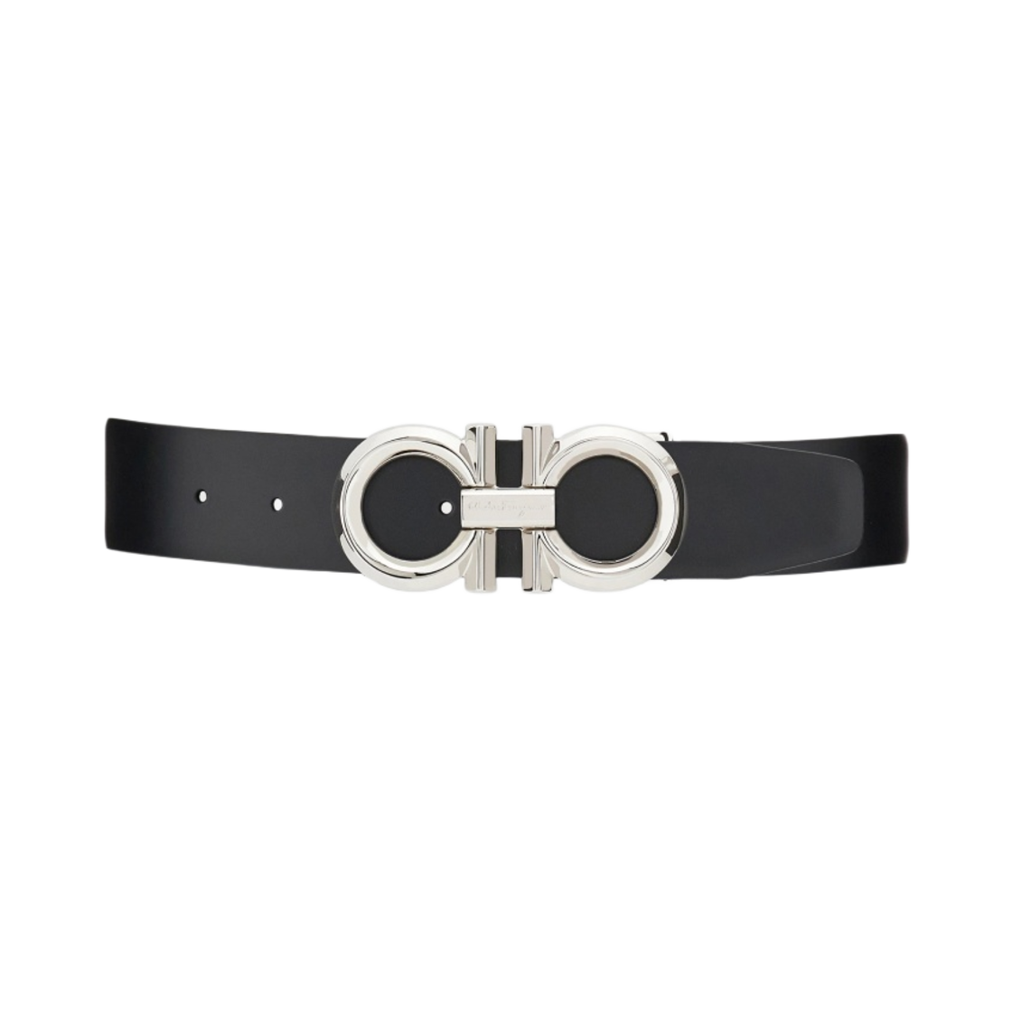 679939-694743 Ferragamo Reversible Adjustable Gancini Belt Black Hickory