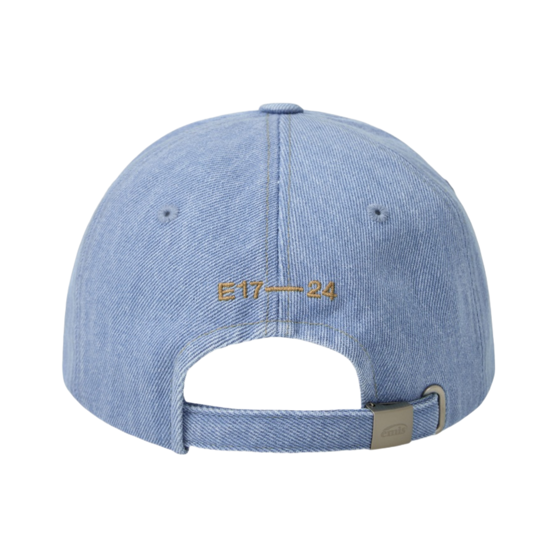 이미스 워시드 데님 볼캡 라이트 블루 데님 옐로우(Emis Washed Denim Ball Cap Light Blue Denim Yellow) - 3