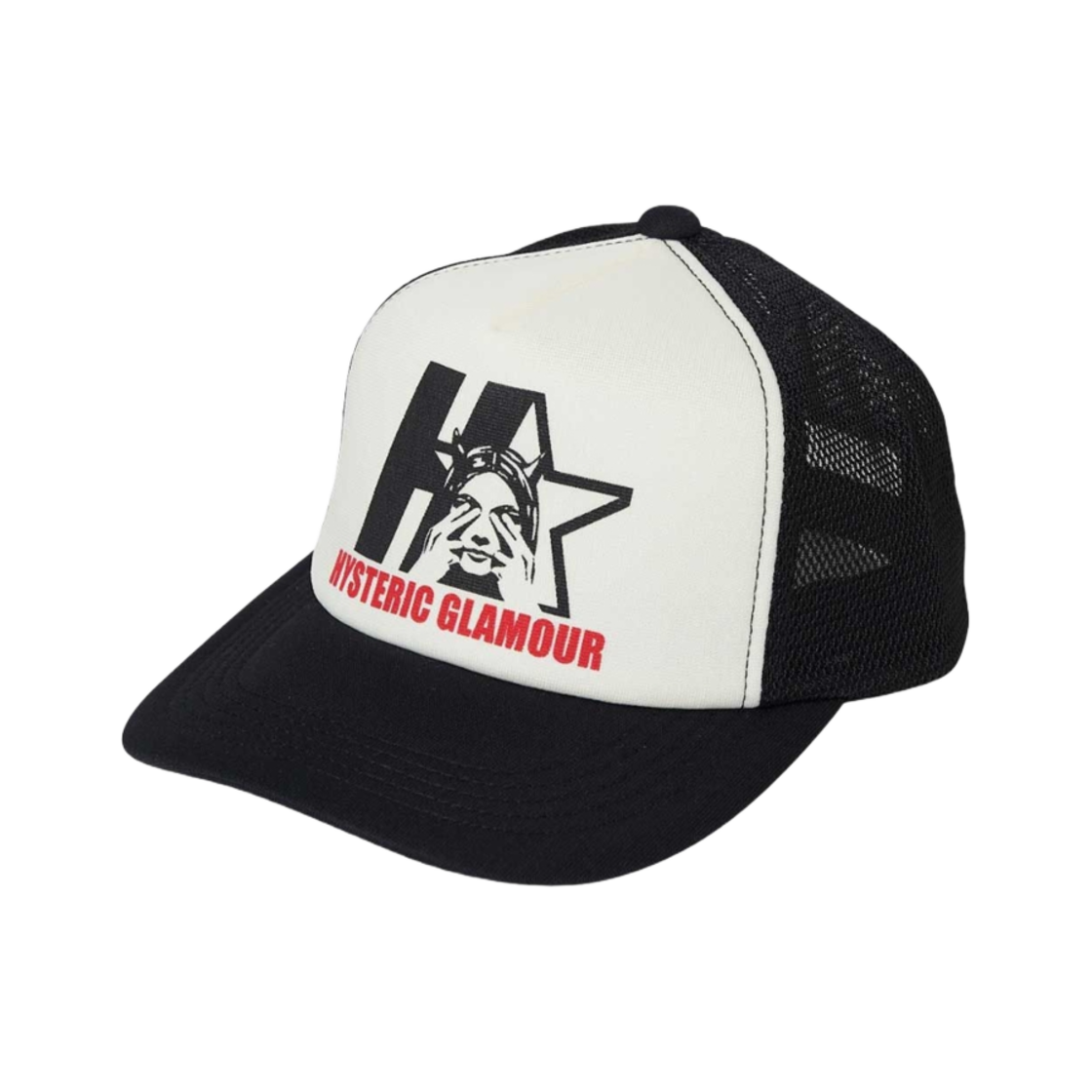 02243QH02 Hysteric Glamour Star Evil Mesh Cap Black