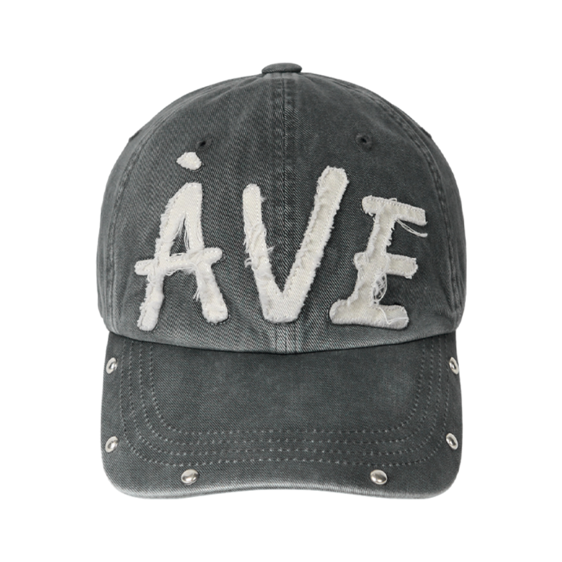 아비에무아 아플리케 빈티지 리벳 캡 그레이(Aviemuah Applique Vintage Rivet Cap Grey)