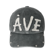 Aviemuah Applique Vintage Rivet Cap Grey
