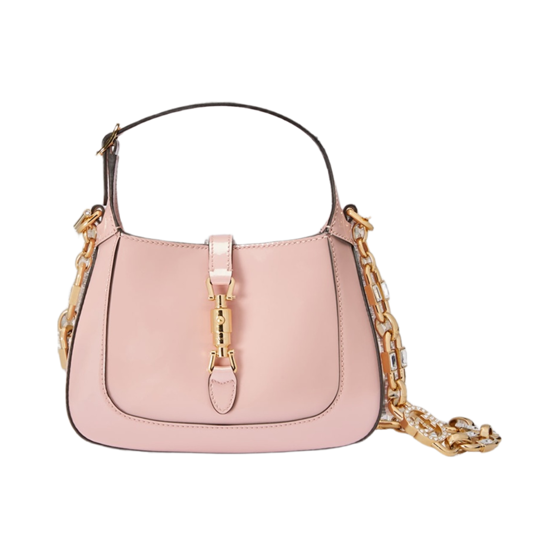 구찌 재키 1961 미니 숄더백 핑크 페이턴트 레더(Gucci Jackie 1961 Mini Shoulder Bag Pink Patent Leather) - 1