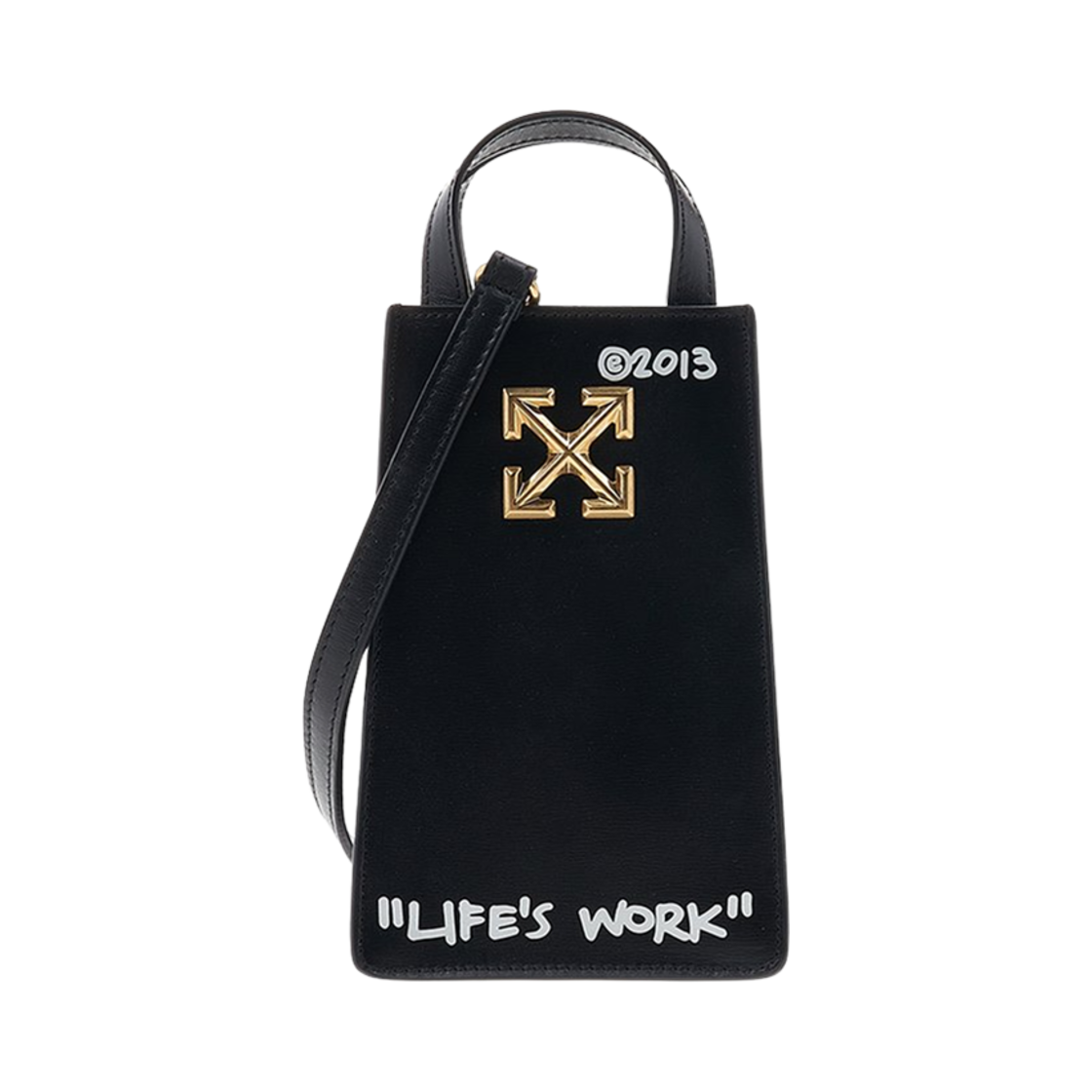 OWNV012C99LEA0011001 Off-White Jitney Phone Pouch Bag Black