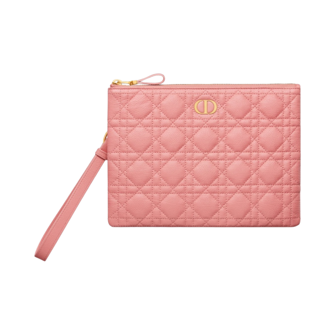 디올 미디움 디올 카로 데일리 파우치 라이트 핑크 서플 까나쥬 카프스킨(Dior Medium Dior Caro Daily Pouch Light Pink Supple Cannage Calfskin) - 1