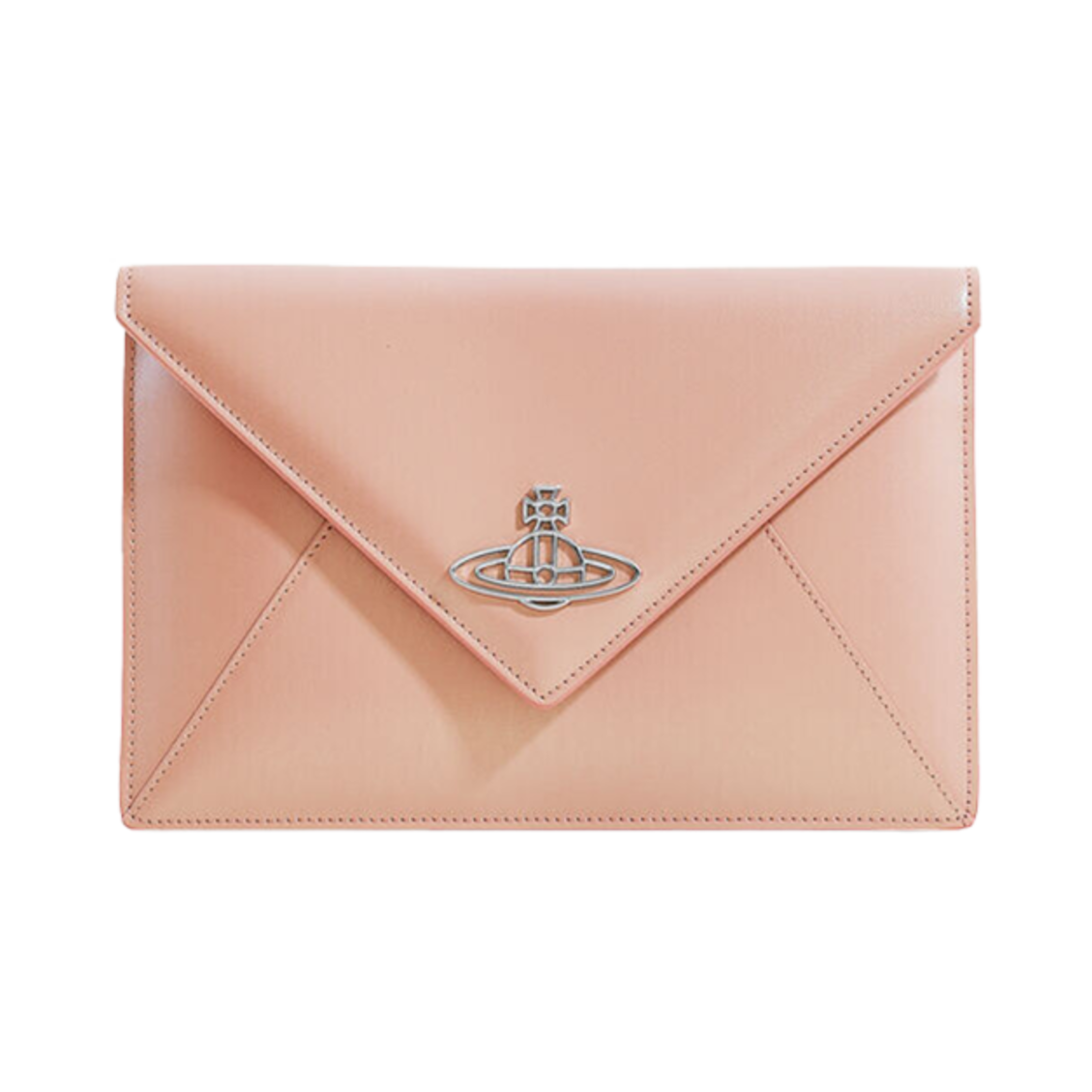 비비안 웨스트우드 펄라이즈드 레더 씬 라인 오브 엔벨로프 클러치 핑크(Vivienne Westwood Pearlised Leather Thin Line Orb Envelope Clutch Pink) - 1