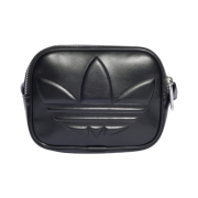 Adidas Polyurethane Embossed Trefoil Mini Airliner Bag Black
