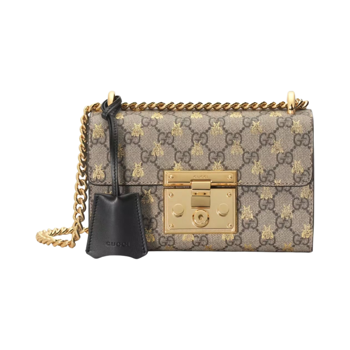구찌 패들락 스몰 GG 비 숄더백 베이지 에보니(Gucci Padlock Small GG Bees Shoulder Bag Beige Ebony) - 1