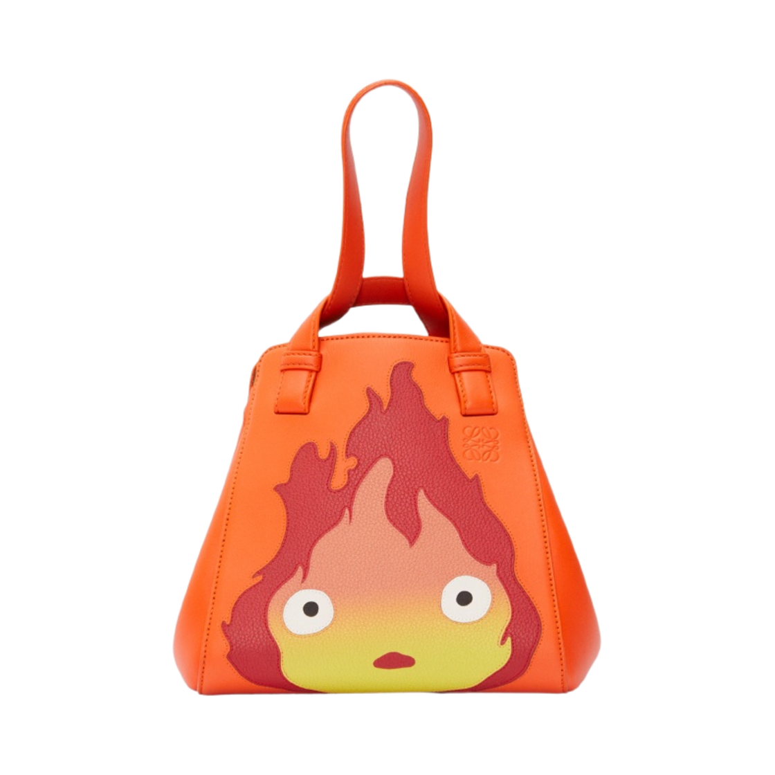 로에베 x 하울의 움직이는 성 캘시퍼 해먹 너겟백 사틴 카프스킨 오렌지(Loewe x Howl's Moving Castle Calcifer Hammock Nugget Bag in Satin Calfskin Orange) - 1