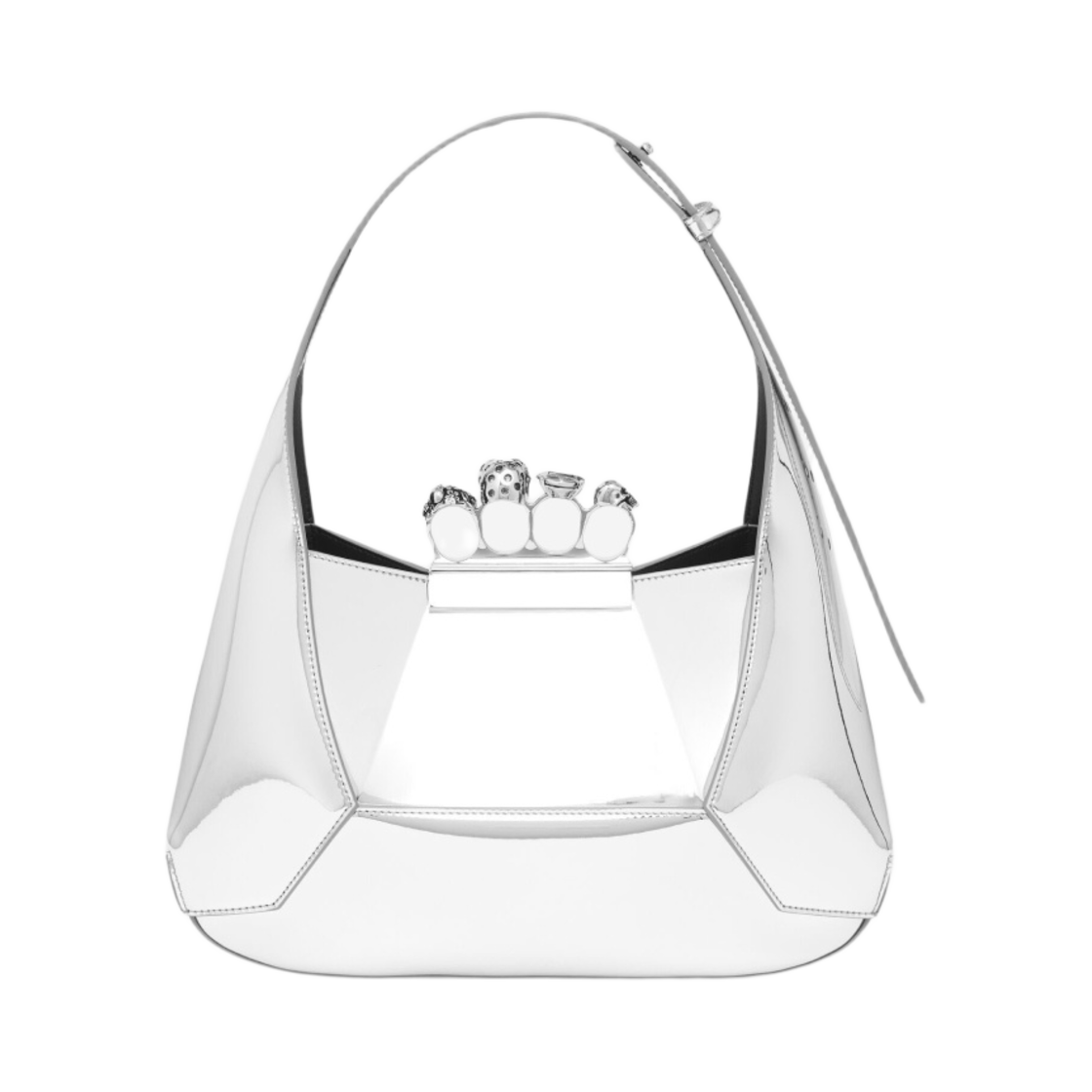 알렉산더 맥퀸 쥬얼 호보백 실버(Alexander McQueen Jewelled Hobo Bag Silver) - 2
