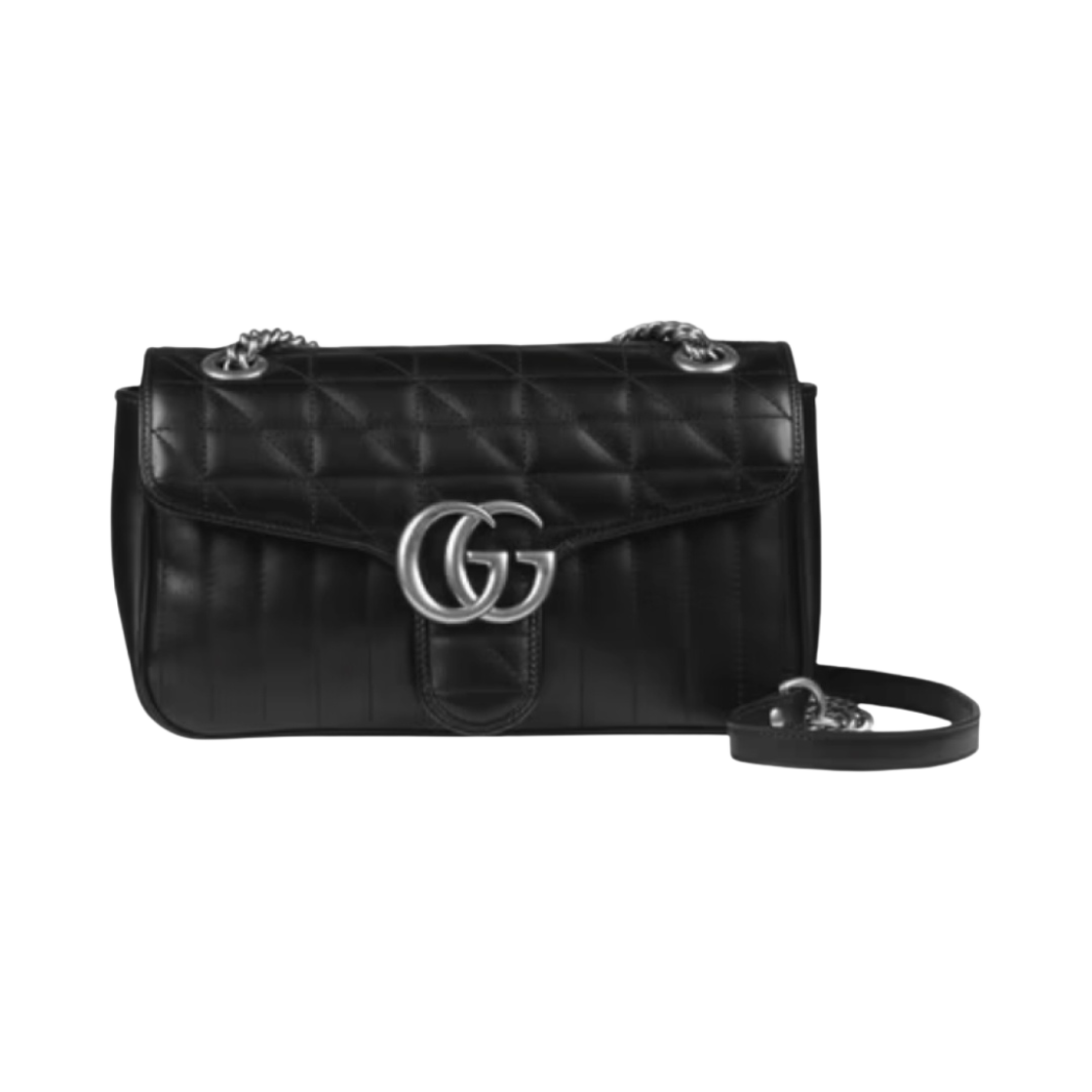 구찌 GG 마몽 마틀라세 스몰 숄더백 블랙(Gucci GG Marmont Matelasse Small Shoulder Bag Black) - 1