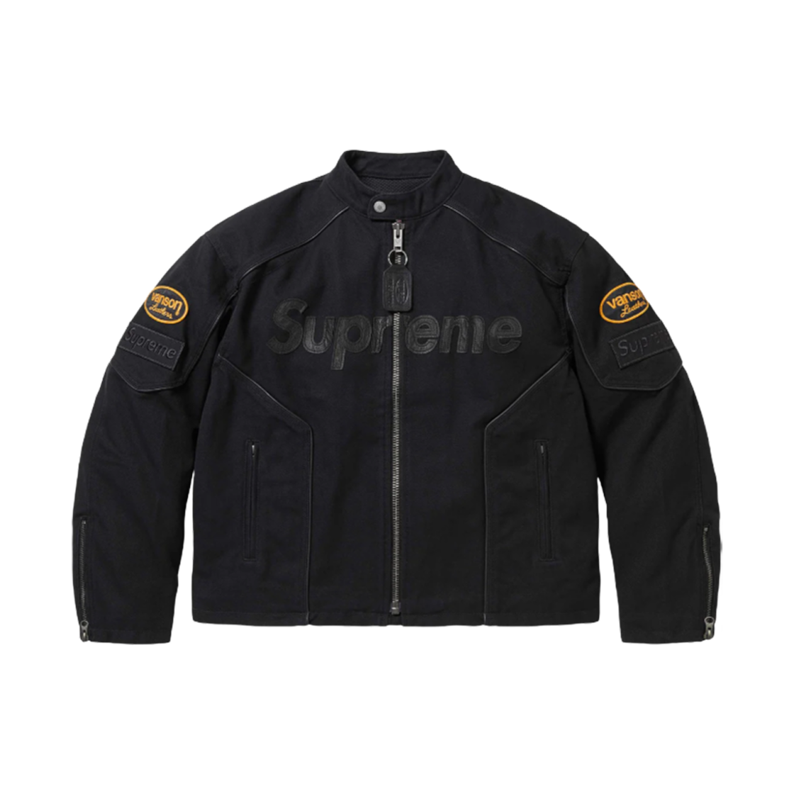슈프림 x 밴슨 레더스 코듀라 코튼 자켓 블랙 - 25SS(Supreme x Vanson Leathers Cordura Cotton Jacket Black - 25SS)