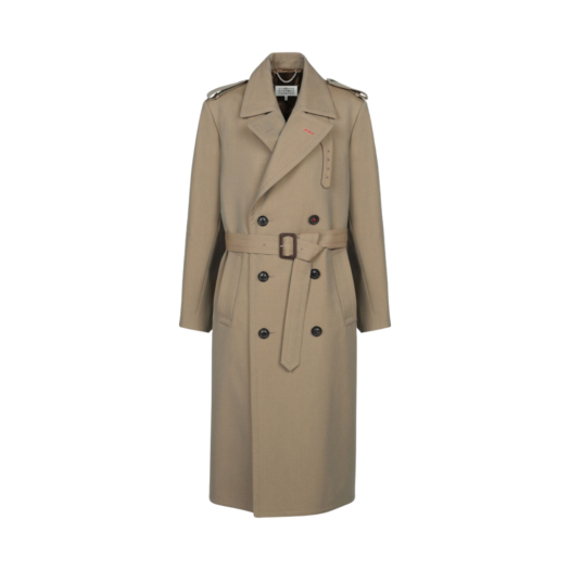 SI1AH0002S54159154 Maison Margiela Belted Trench Coat Nutmeg