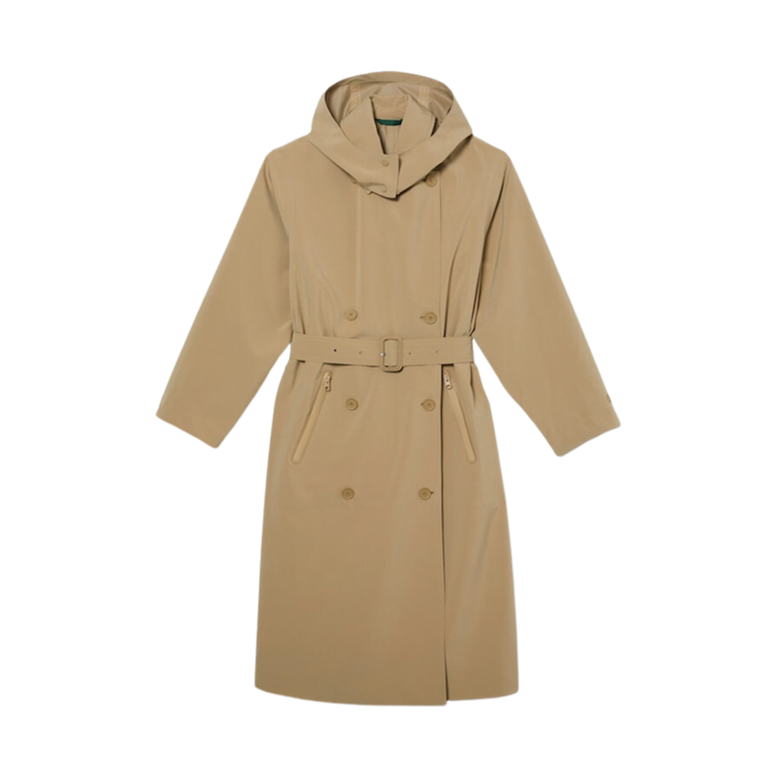 (W) 라코스테 후드 탈부착 롱 트렌치 베이지((W) Lacoste Hoodie Detachable Long Trench Beige) - 1